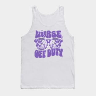 Nurse Off Duty Sunglasses Beach Sunset Palm trees - Summer Tank Top